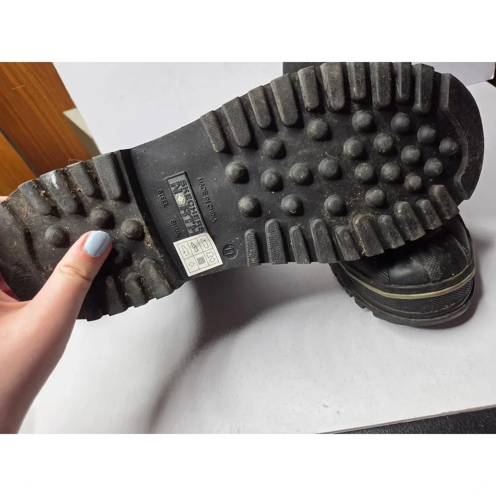 Skechers North Men Black Thinsulate Insulated Winter Snow Duck‎ Boots Size 11